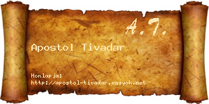 Apostol Tivadar névjegykártya